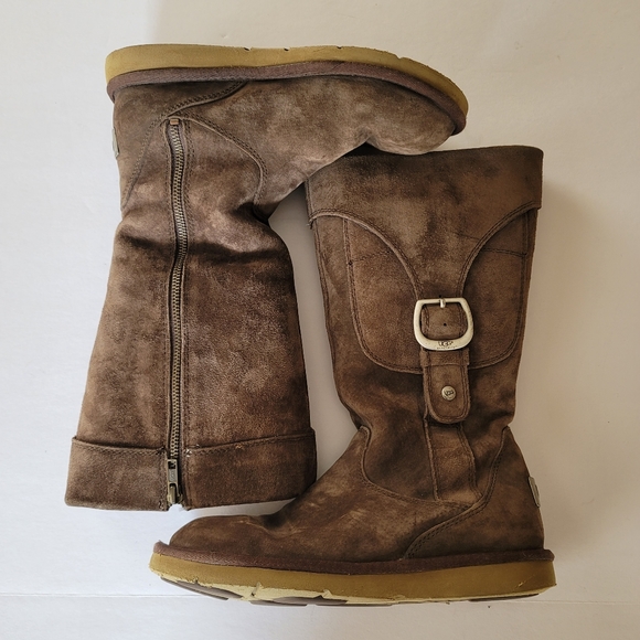 UGG Women's Australia Leather Upper Brown Suede Cargo Boots. Size 7 US /… - Picture 6 of 14